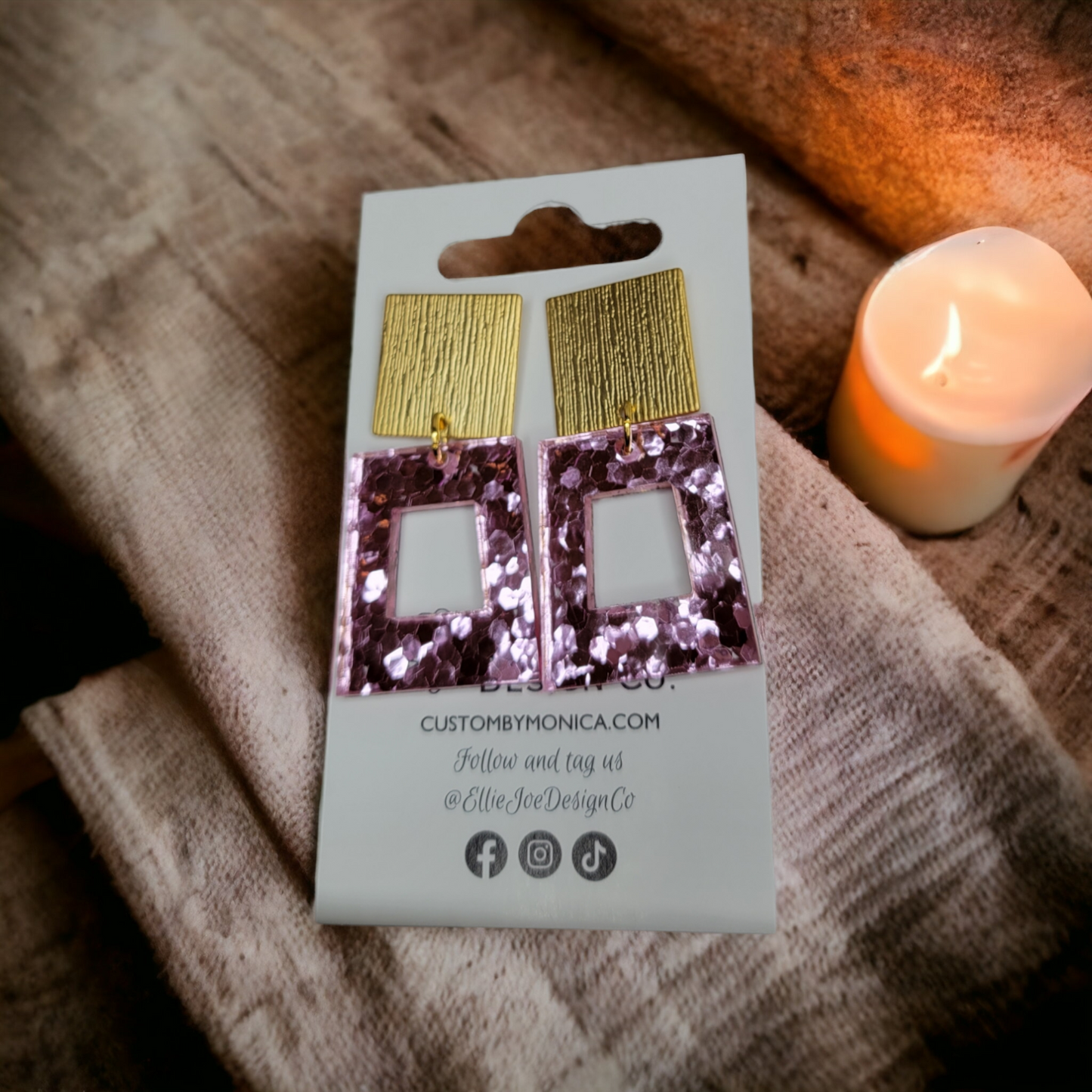 Gold Square Dangles