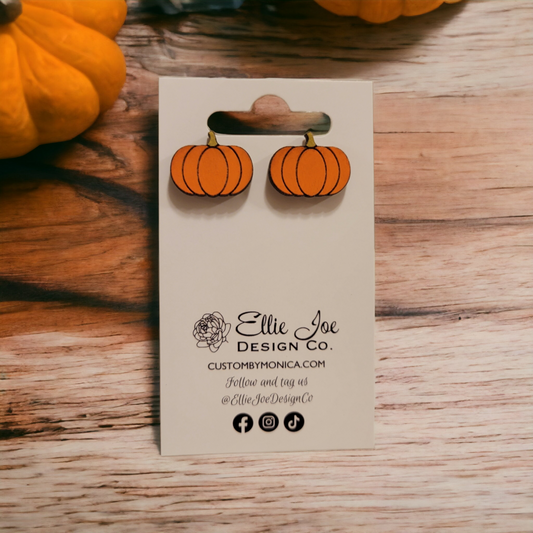 Pumpkin Stud Earrings