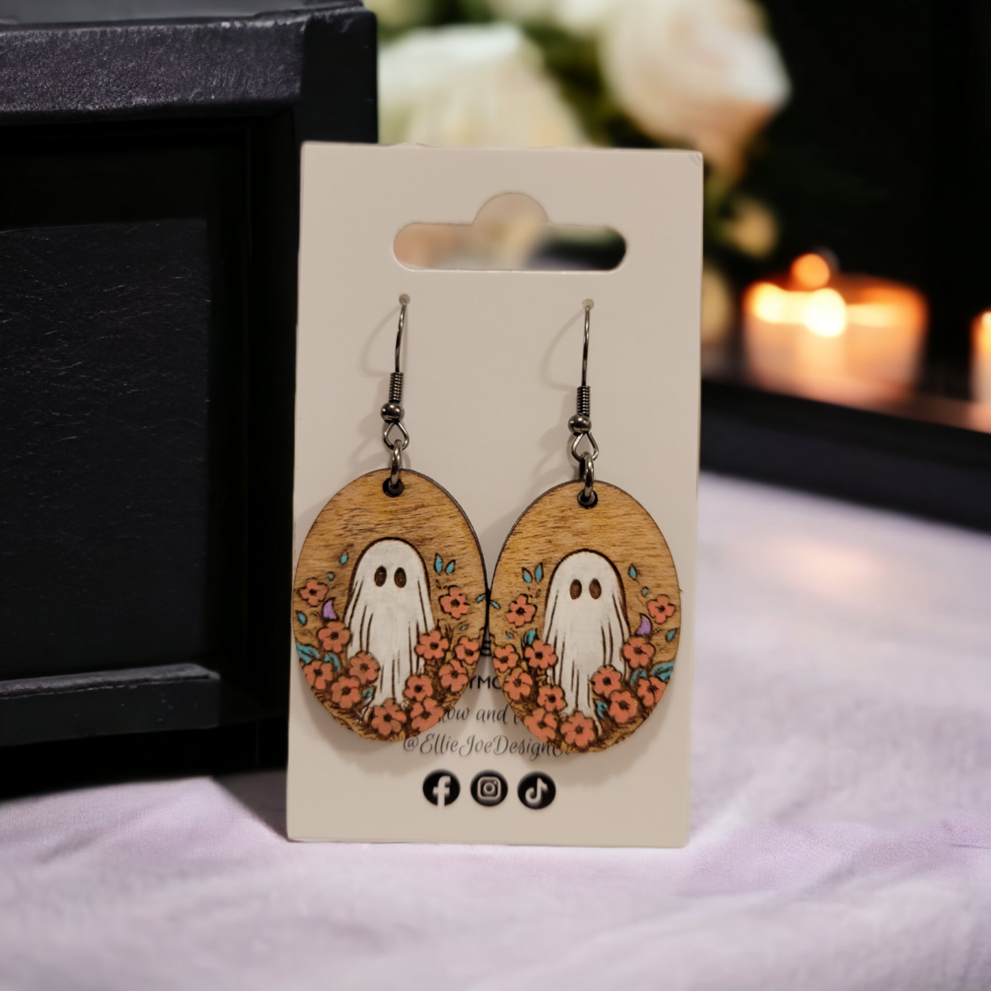 Ghost Floral Dangles