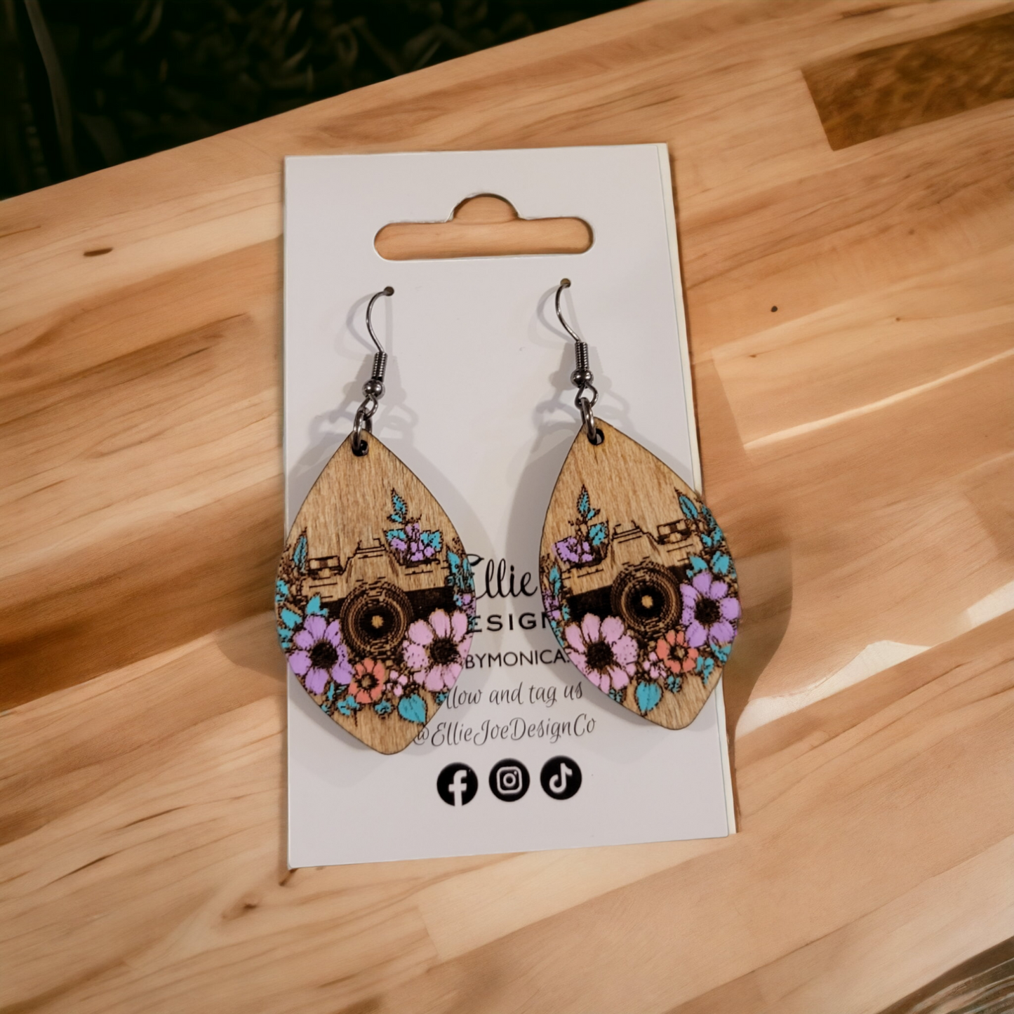 Camera Floral Dangles
