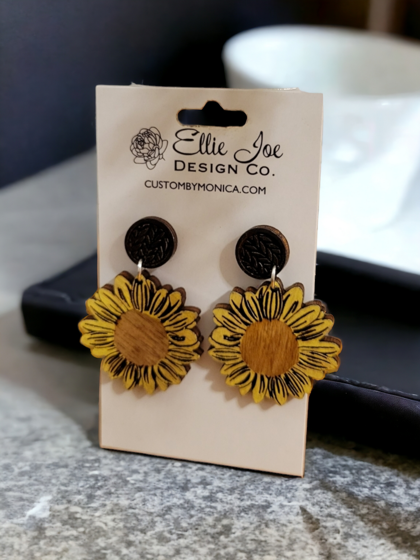Sunflower Dangle Earrings