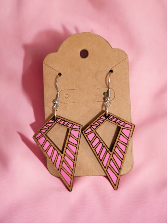 Hot Pink Geometric Dangles