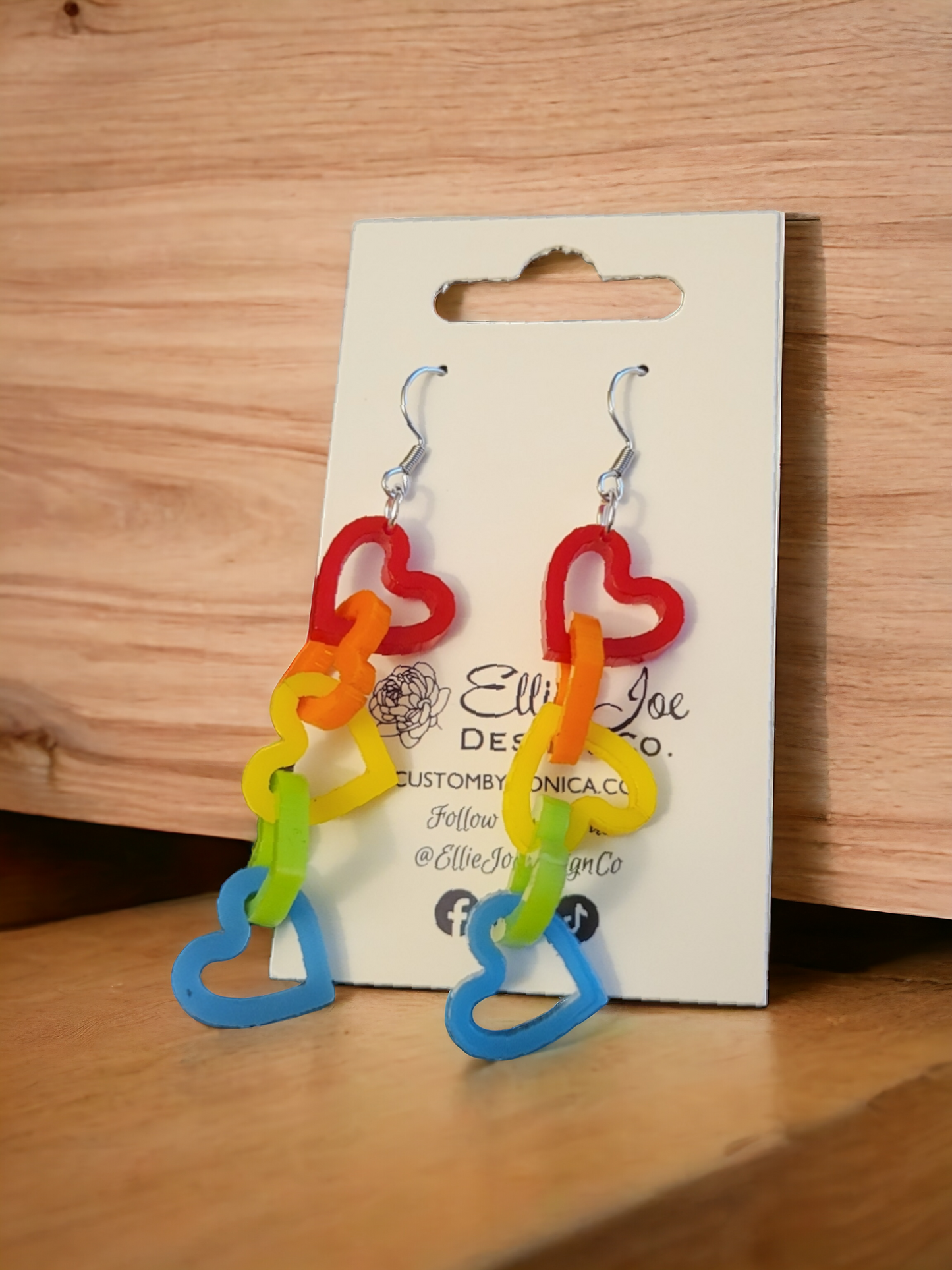 Rainbow Heart Dangles