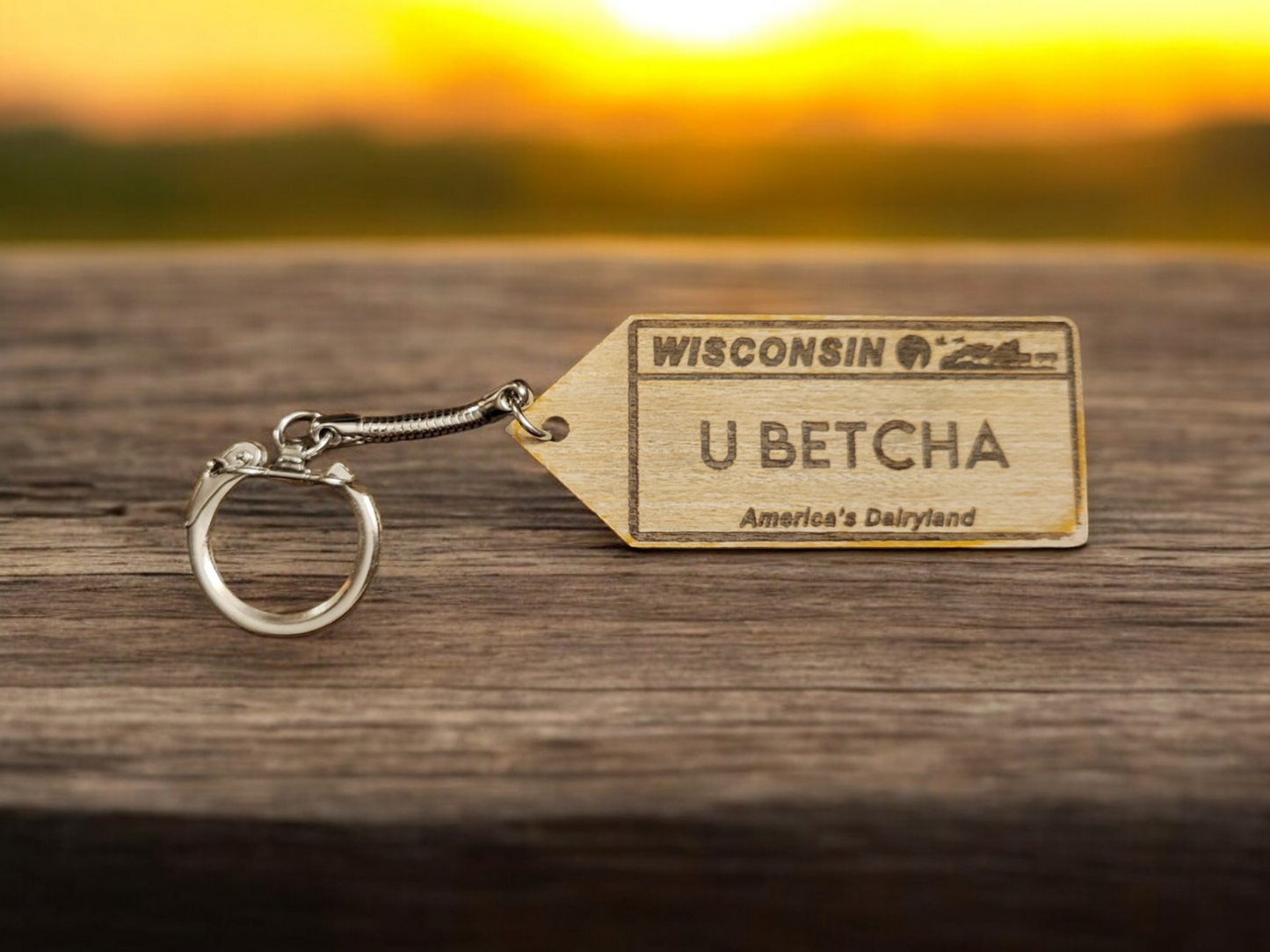 Wisconsin License Plate Keychain