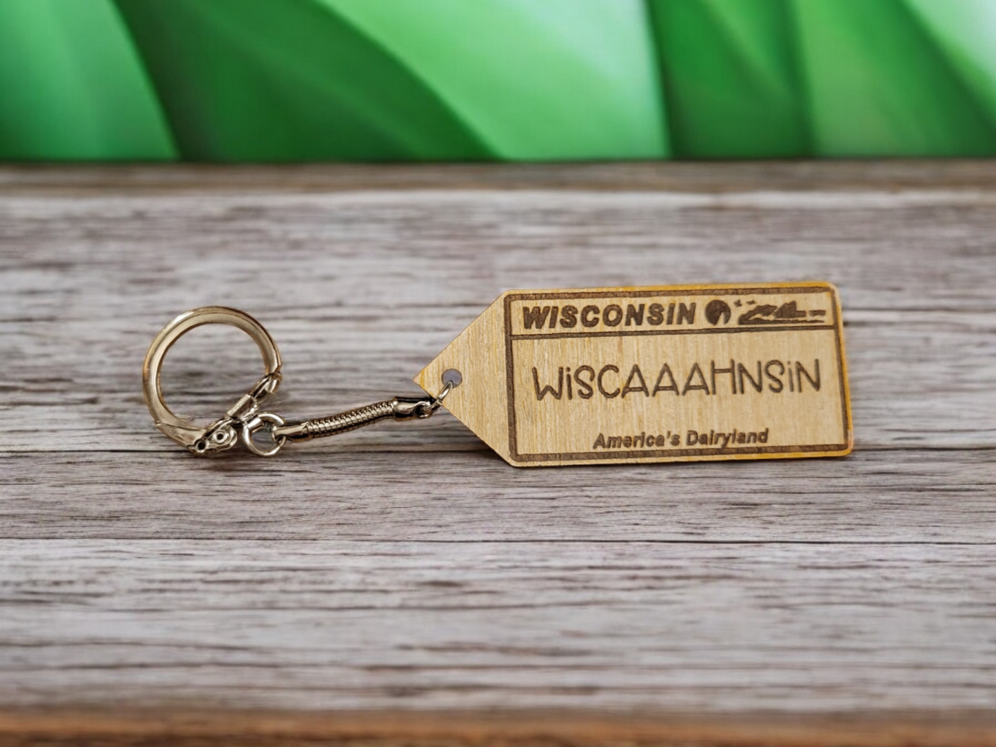 Wisconsin License Plate Keychain
