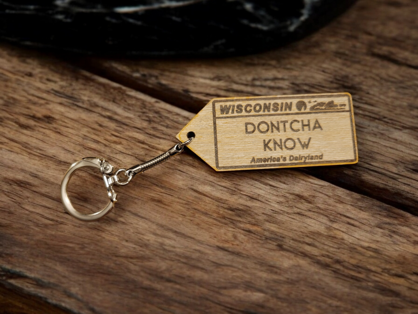 Wisconsin License Plate Keychain