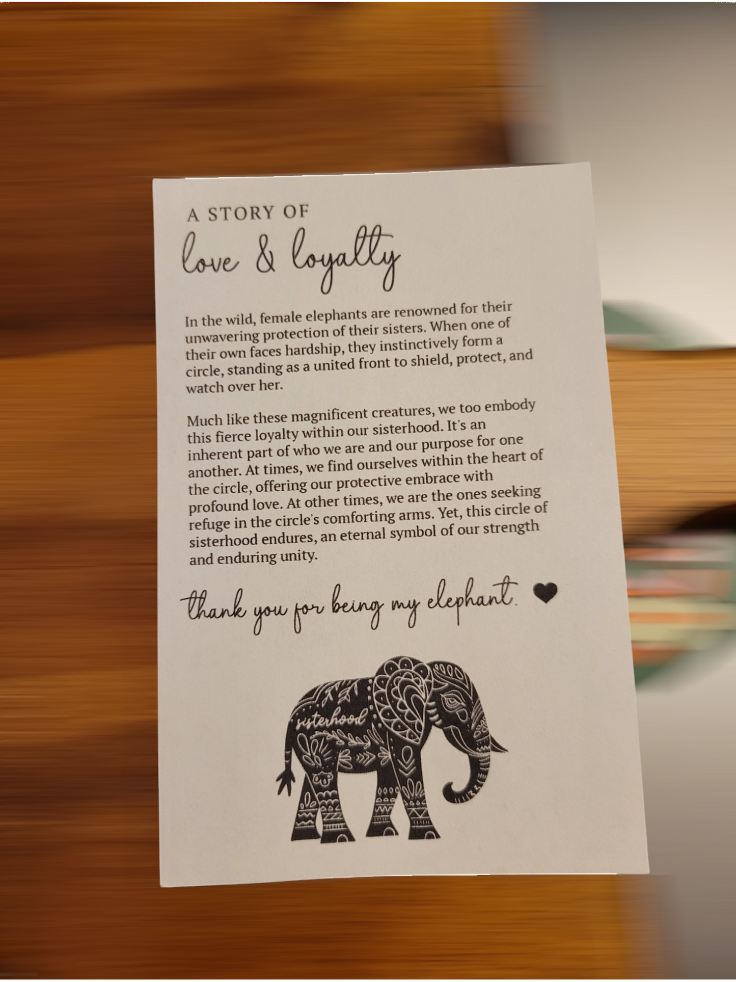 Sisterhood Elephant Ornament