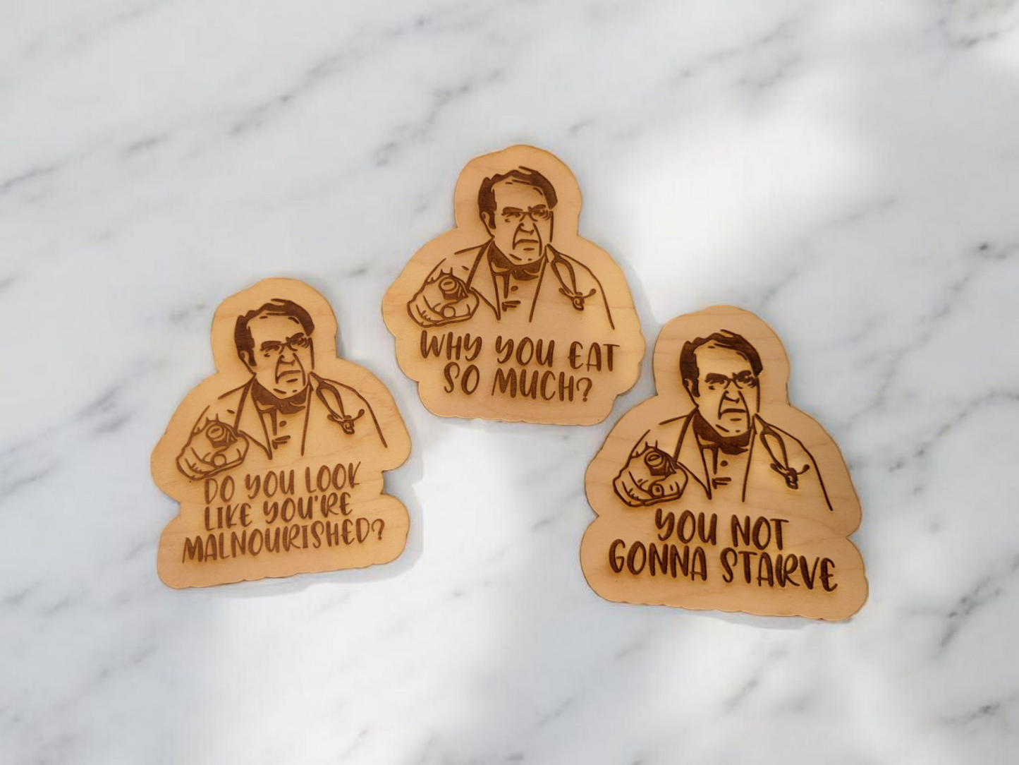 Set of 3 Doctor Fridge Magnets