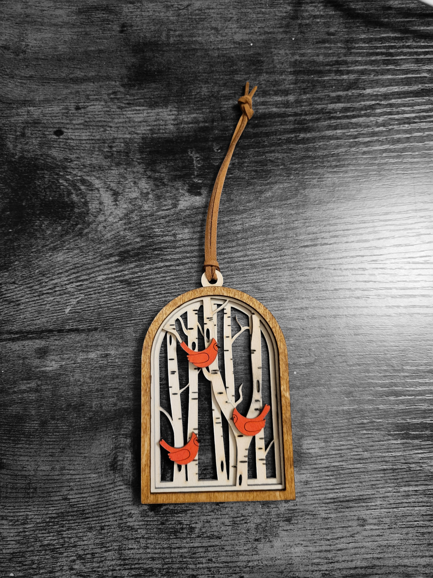 Cardinal in Birch Trees Ornament