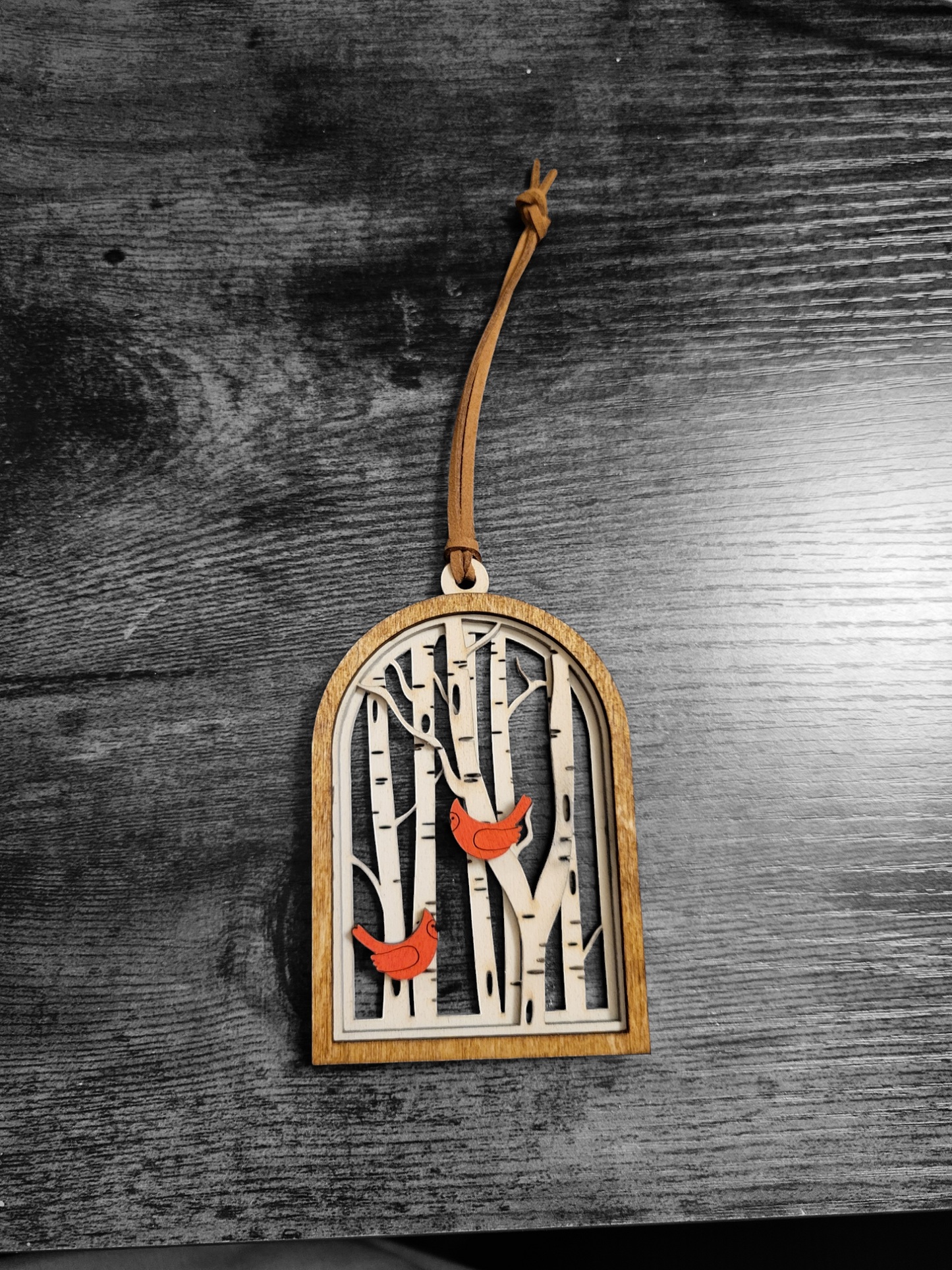 Cardinal in Birch Trees Ornament