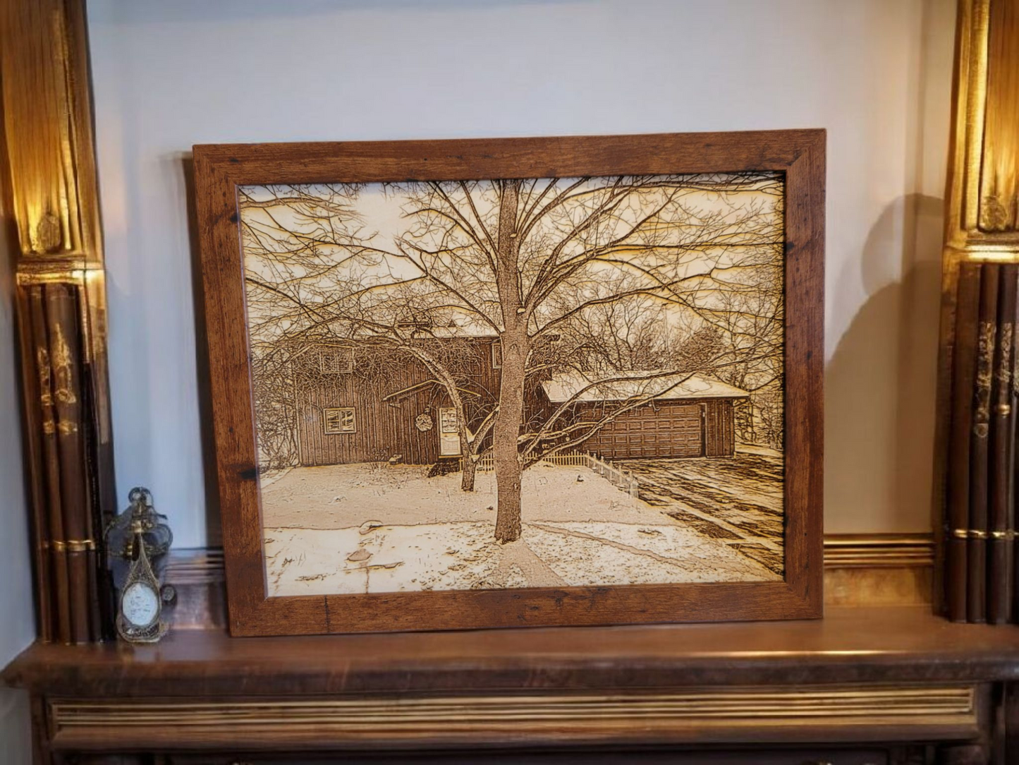 11" x 14" Etched Photo with Frame