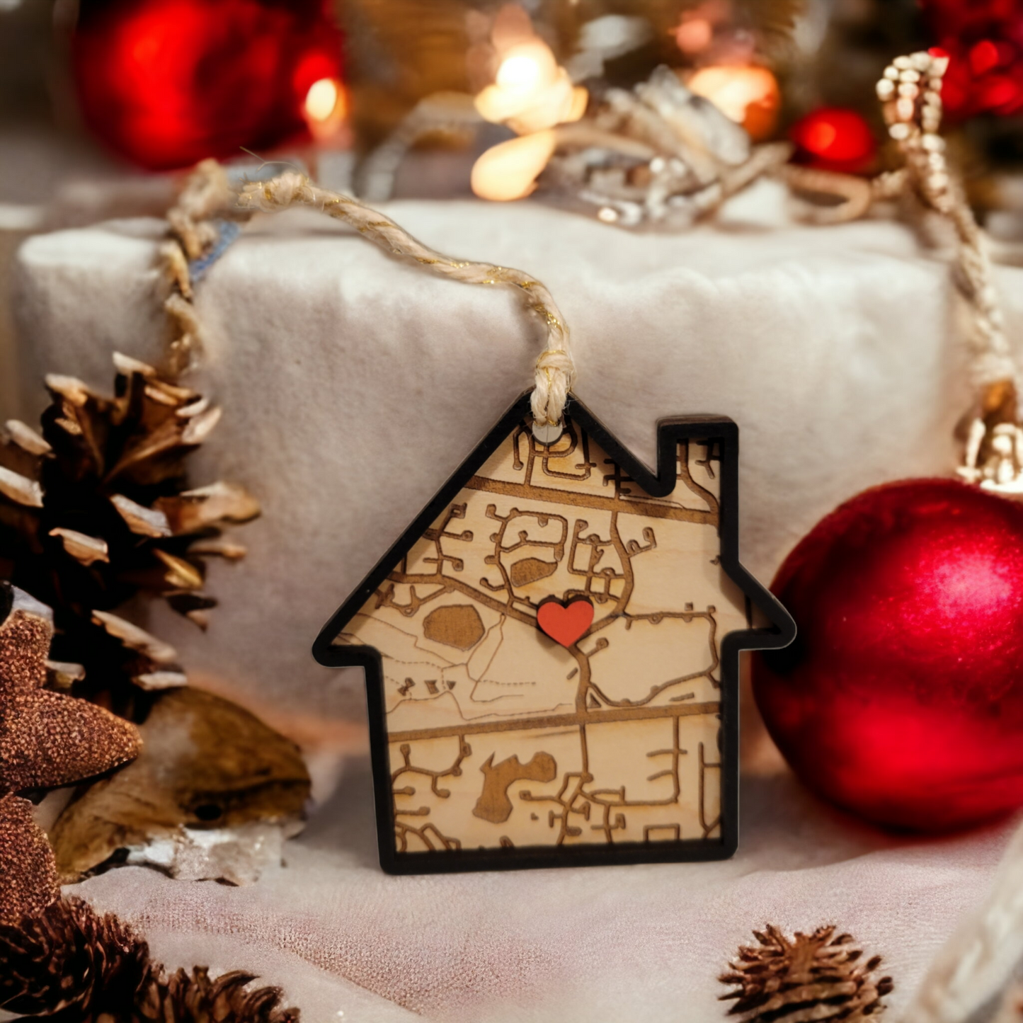 Custom Map Ornament