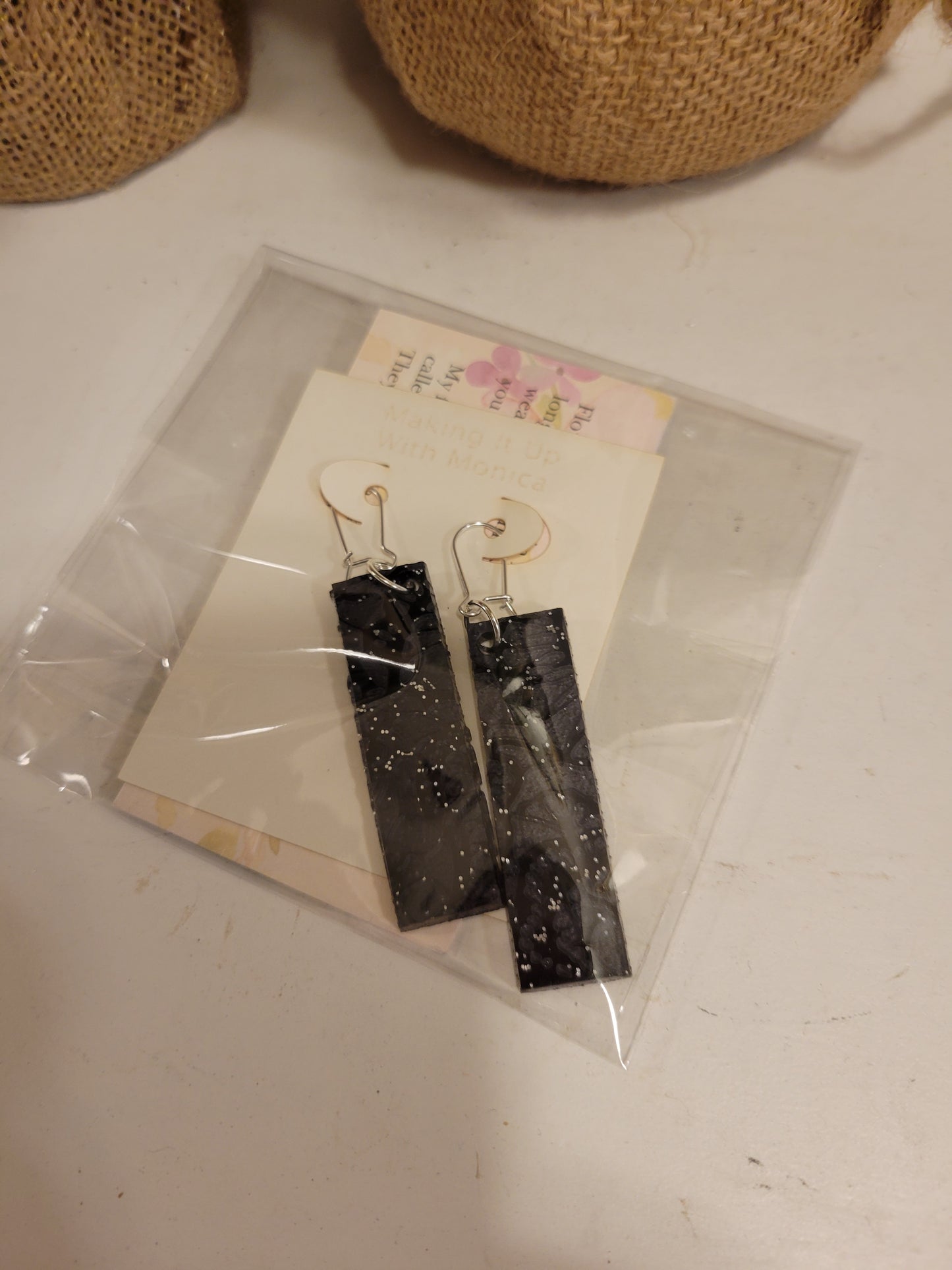 Lace Pattern Engraved Acrylic Earrings