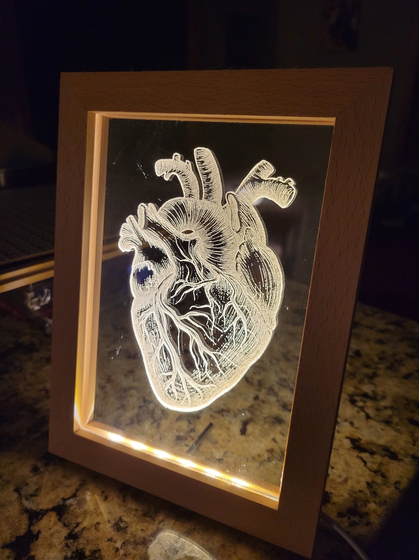 Acrylic Framed LED Lit Heart