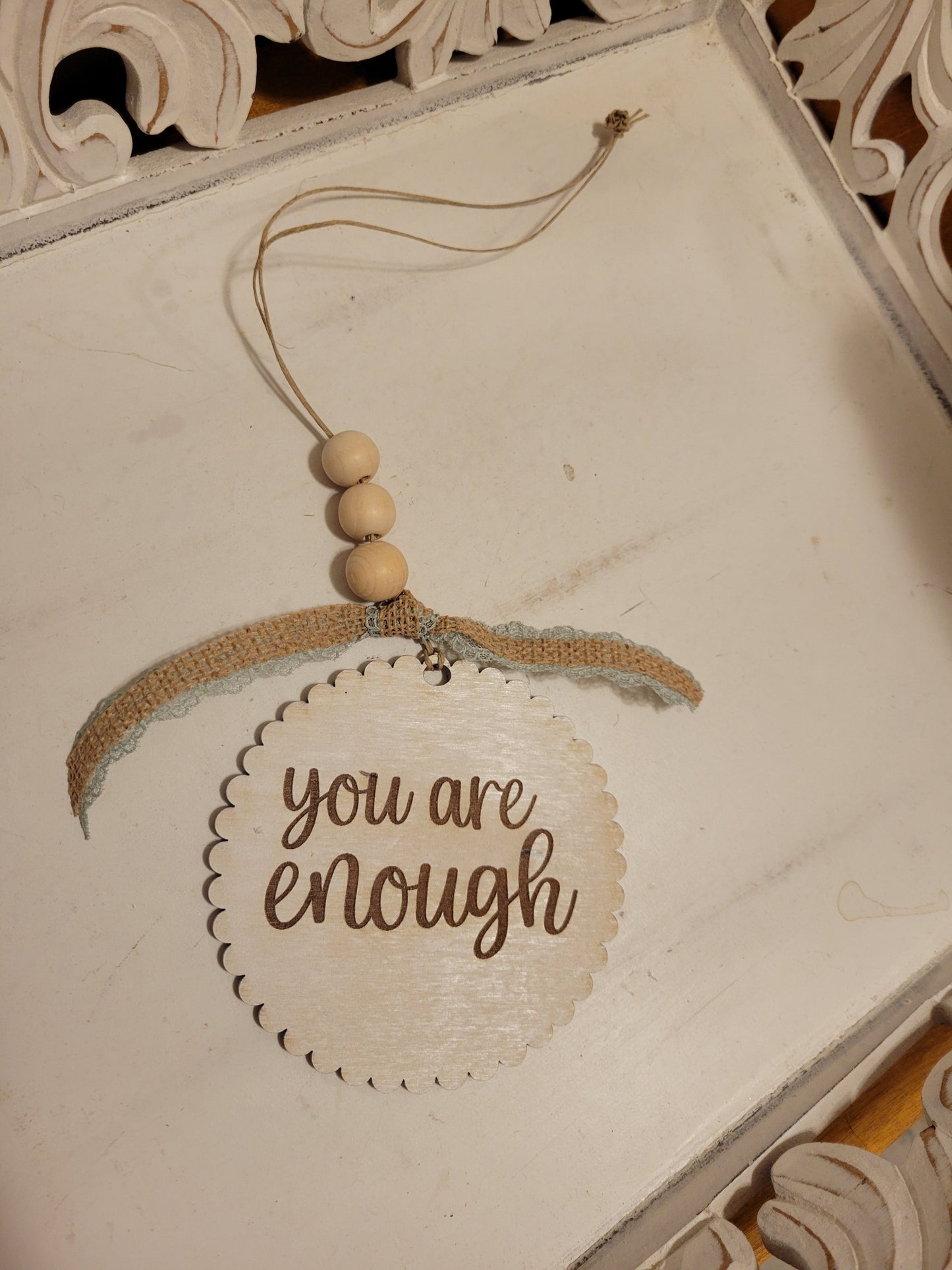 You Are Enough Car Charm