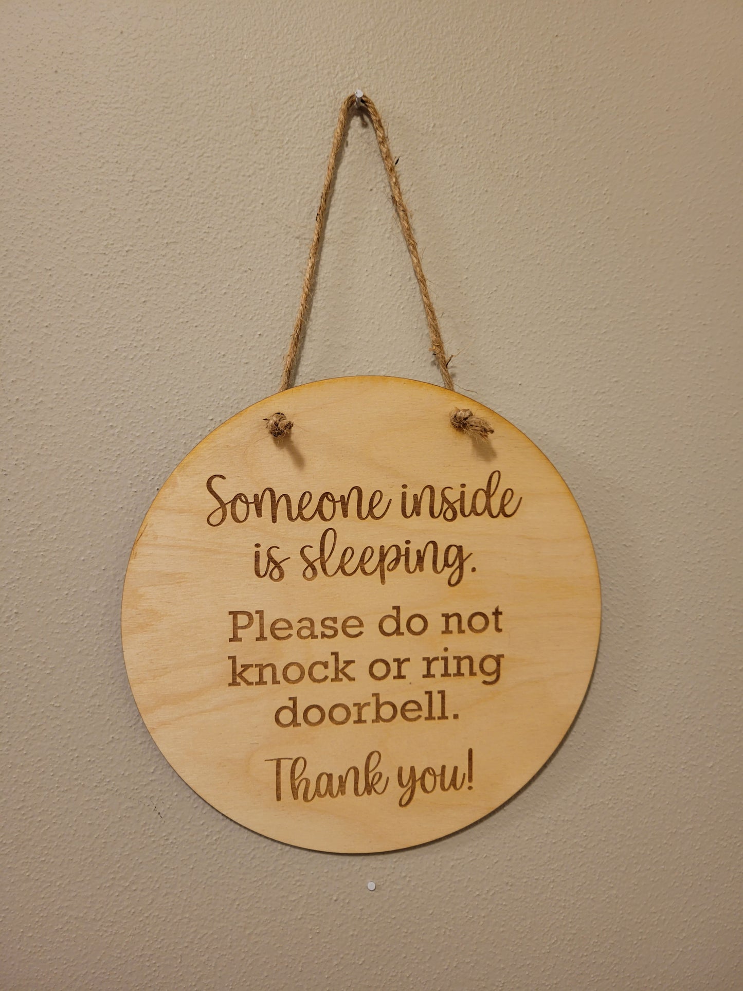 Sleeping - Do Not Knock Sign