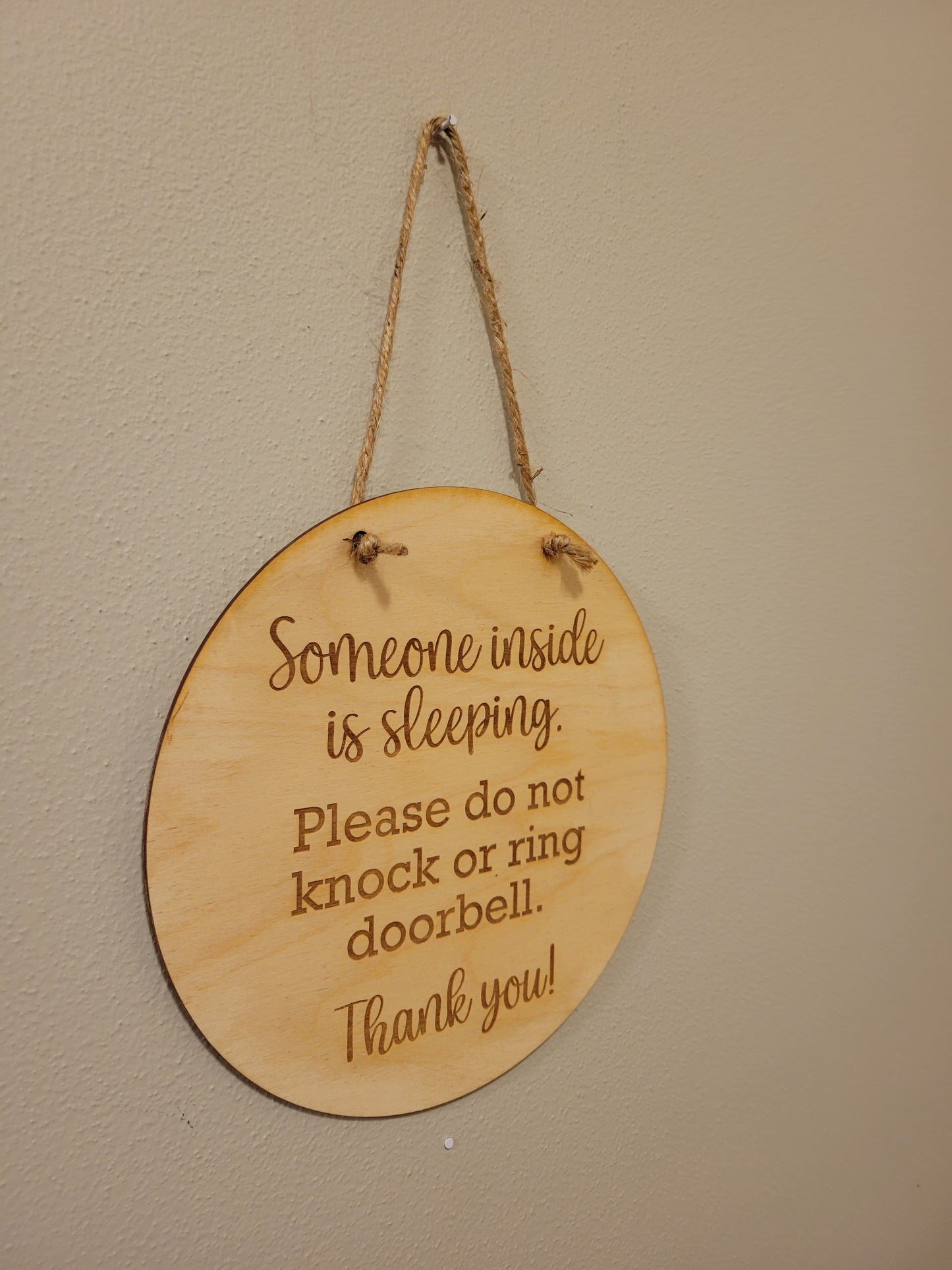 Sleeping - Do Not Knock Sign