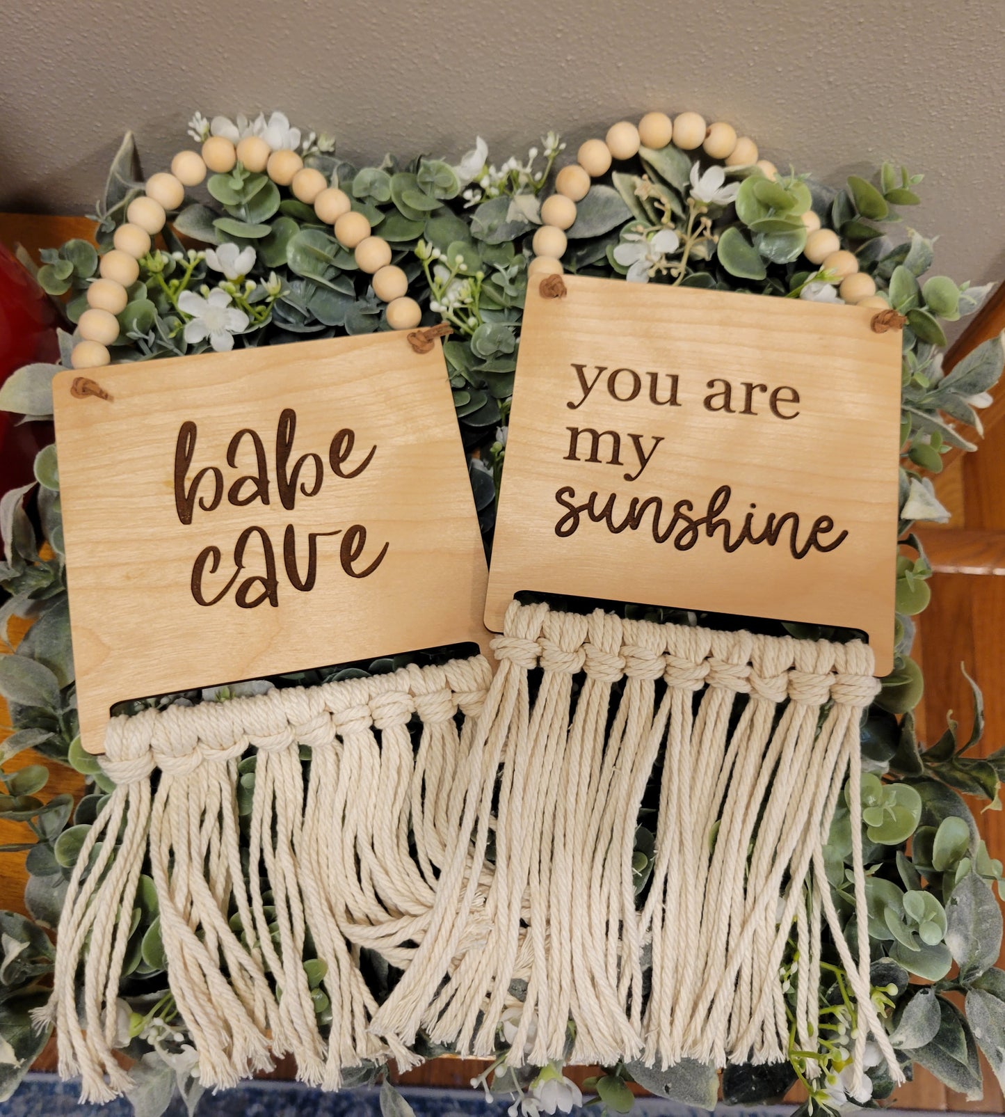 Macrame Nursery or Bedroom Sign