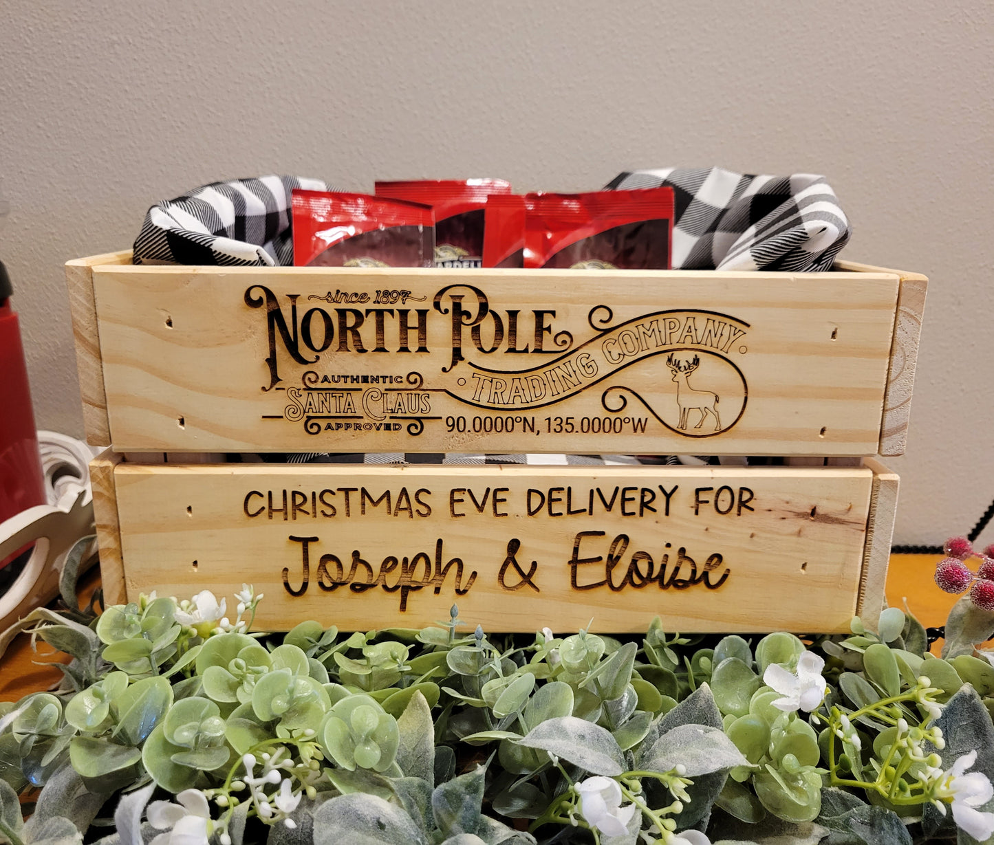 Christmas Eve Personalized Crate