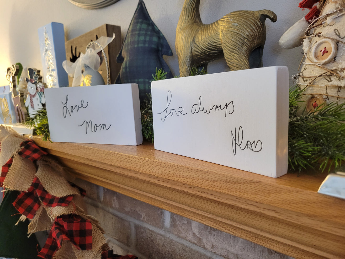 Custom Signature Shelf Sitter Sign