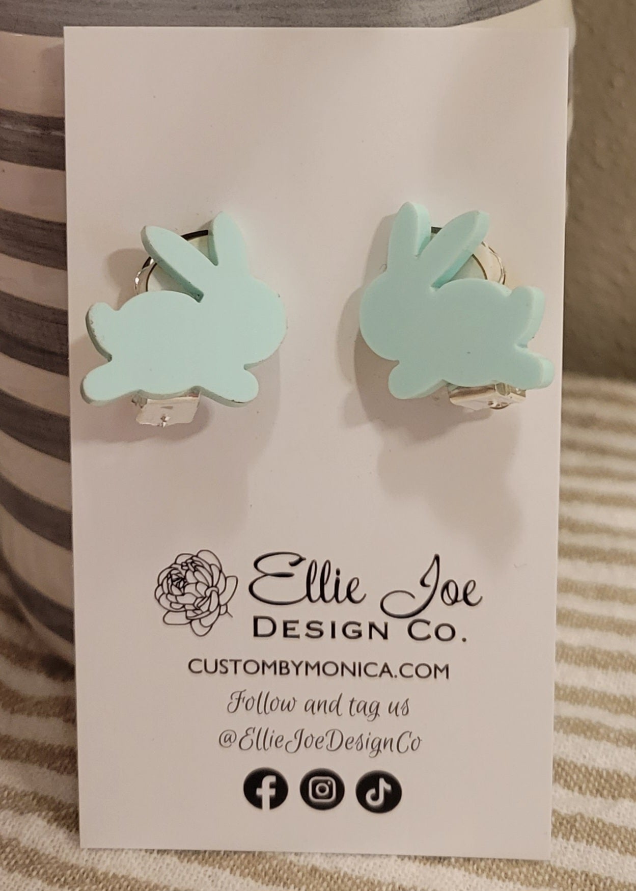 Clip On Bunny Earrings
