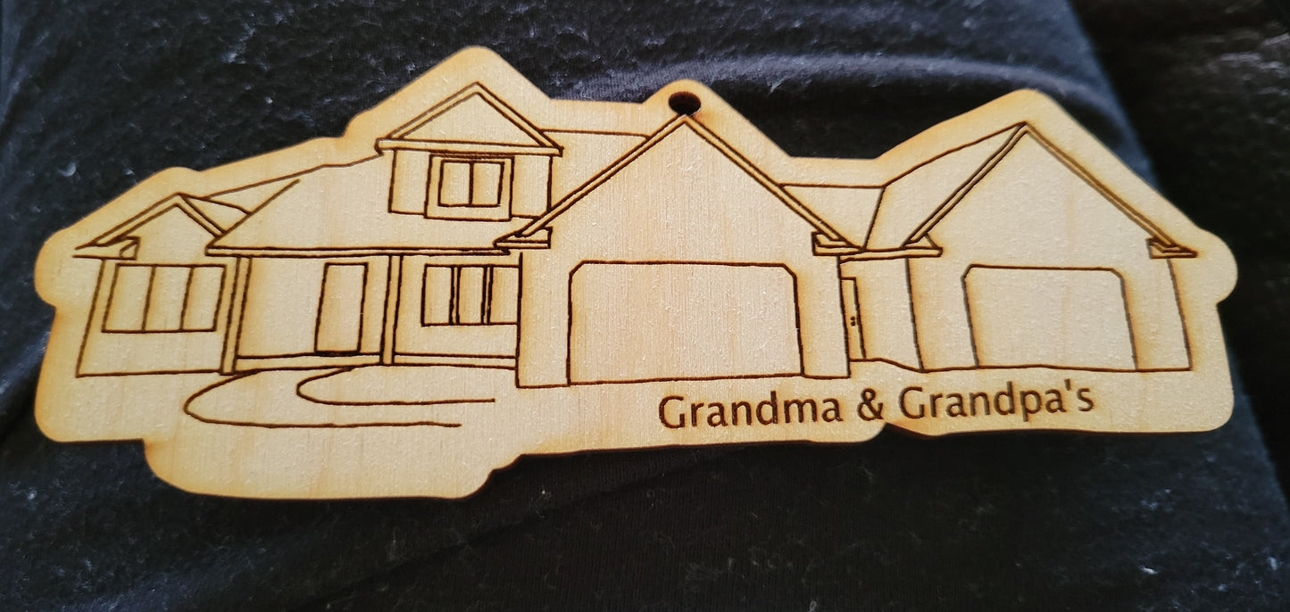 Sketched Home Ornament