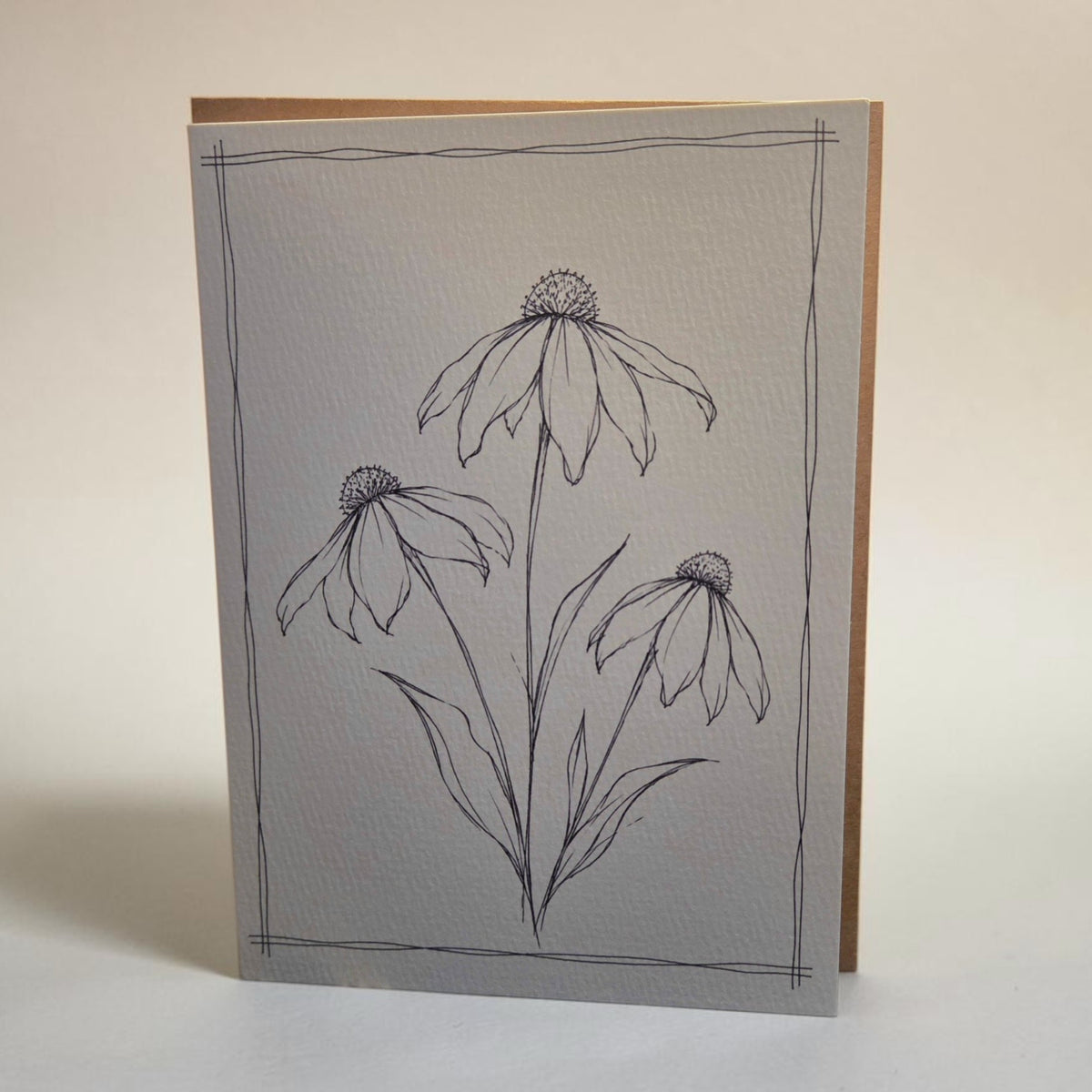 Coneflower Paint Your Own Watercolor Greeting Card | 5×7