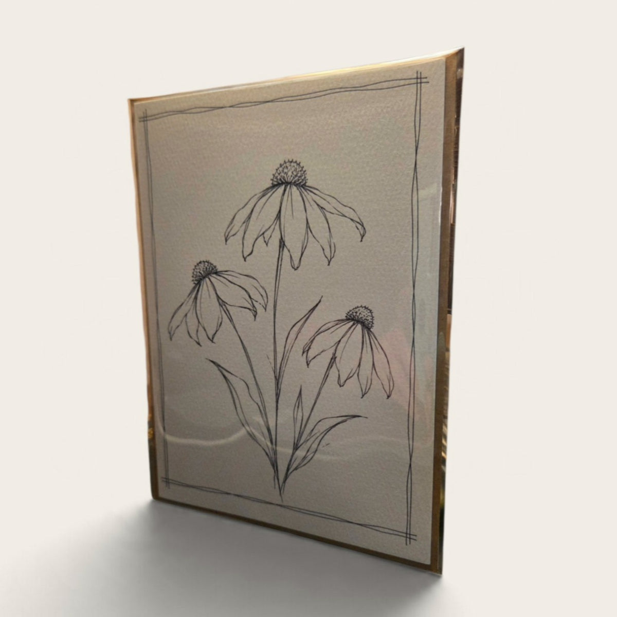 Coneflower Paint Your Own Watercolor Greeting Card | 5×7