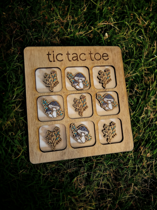 Tic Tac Toe - Mushrooms and Wildflowers