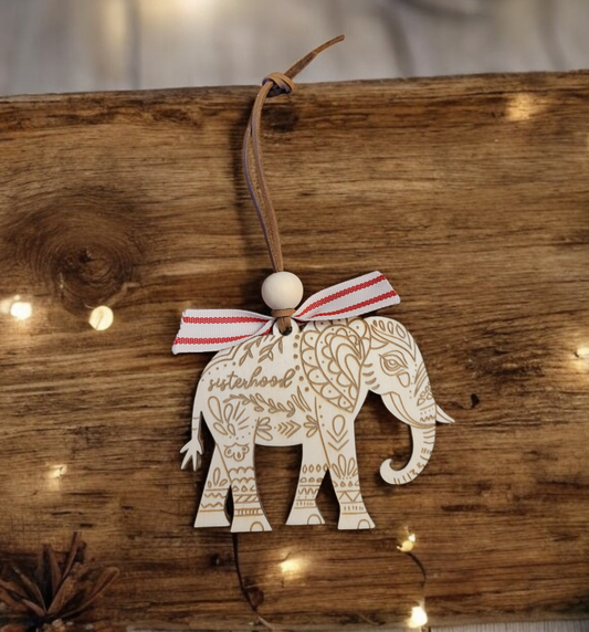 Sisterhood Elephant Ornament