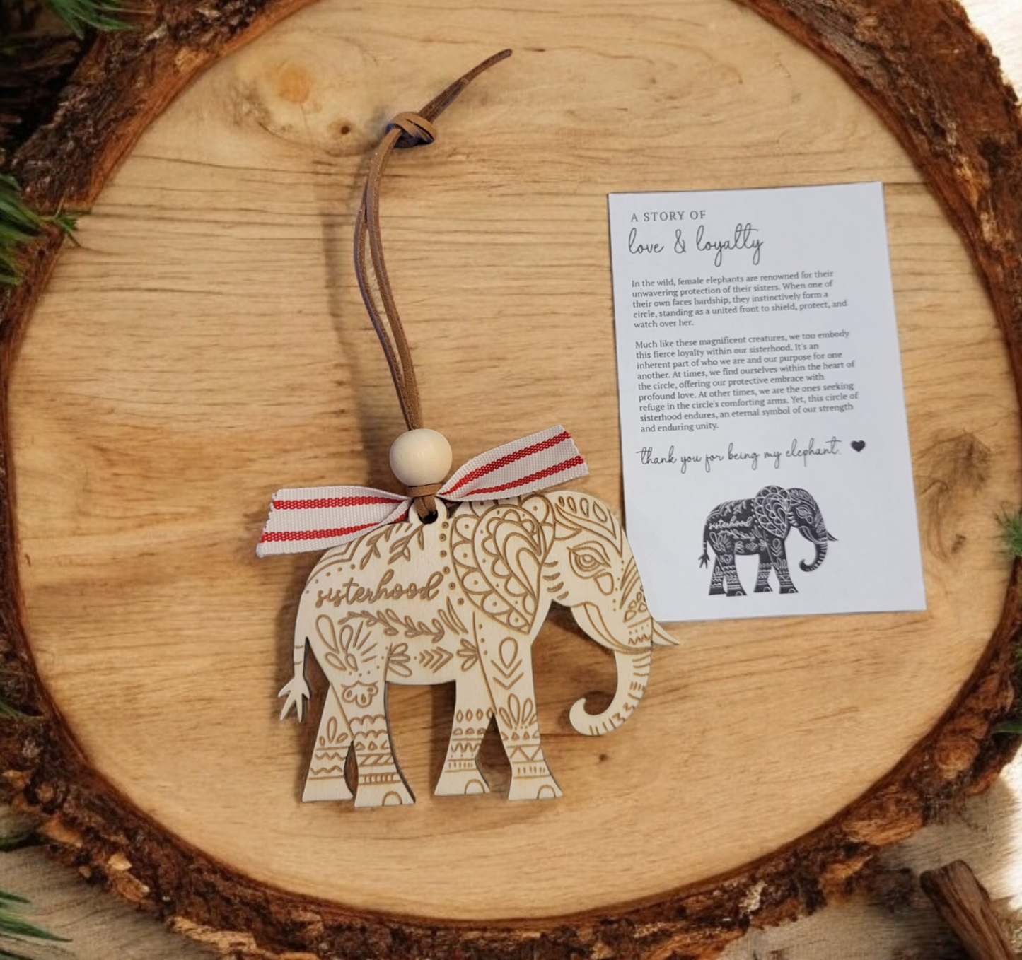 Sisterhood Elephant Ornament