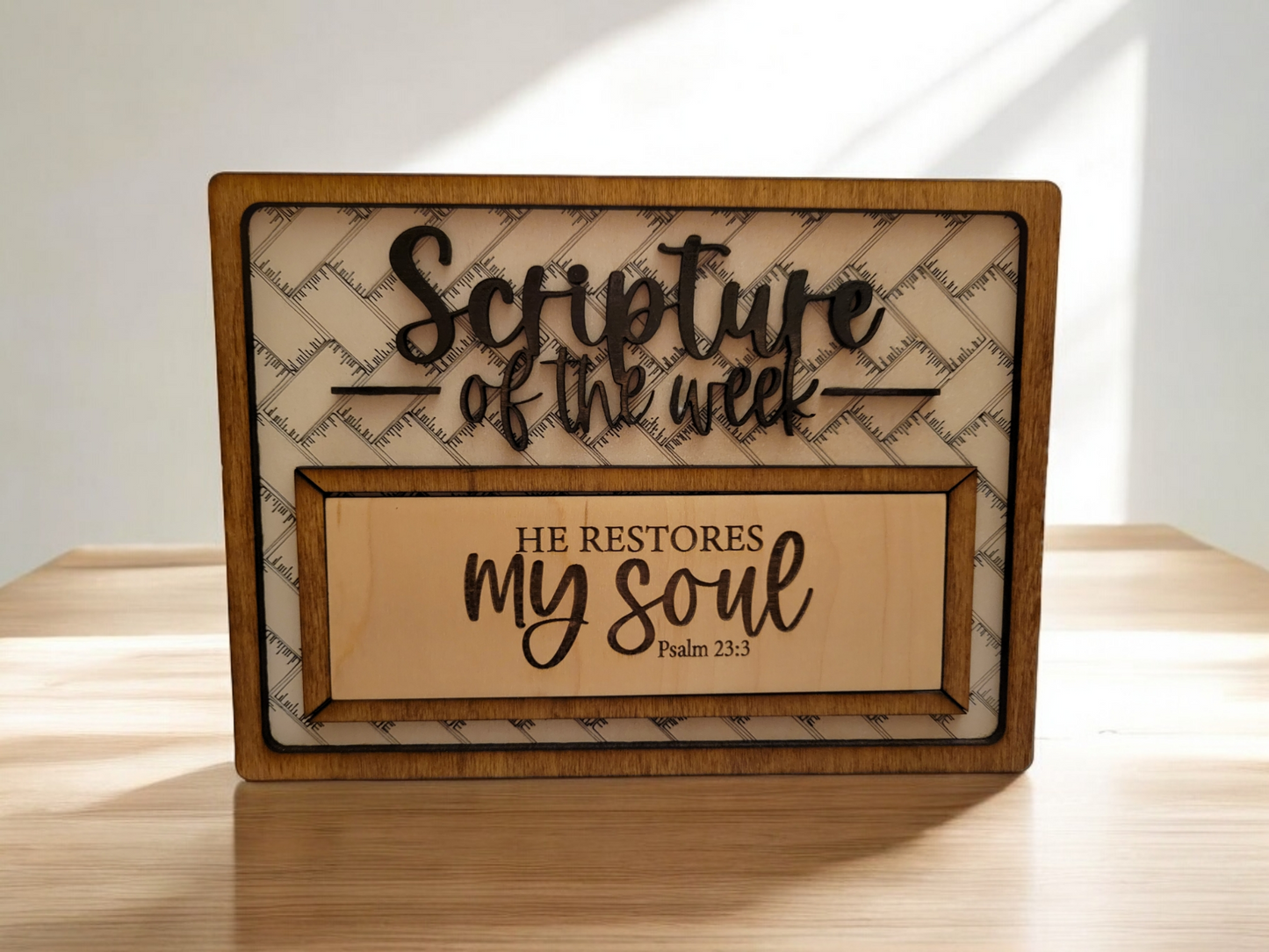 Interchangeable Scripture Sign