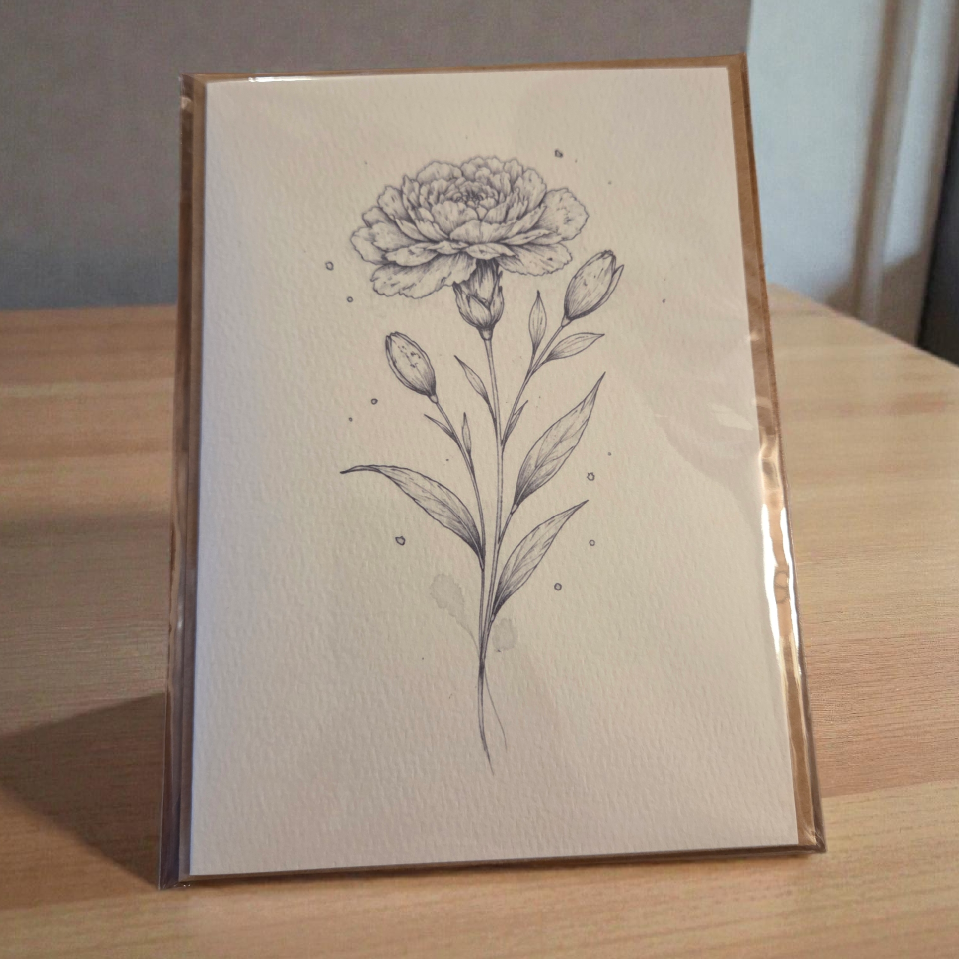 Watercolor paper greeting card for DIY painting and gifting