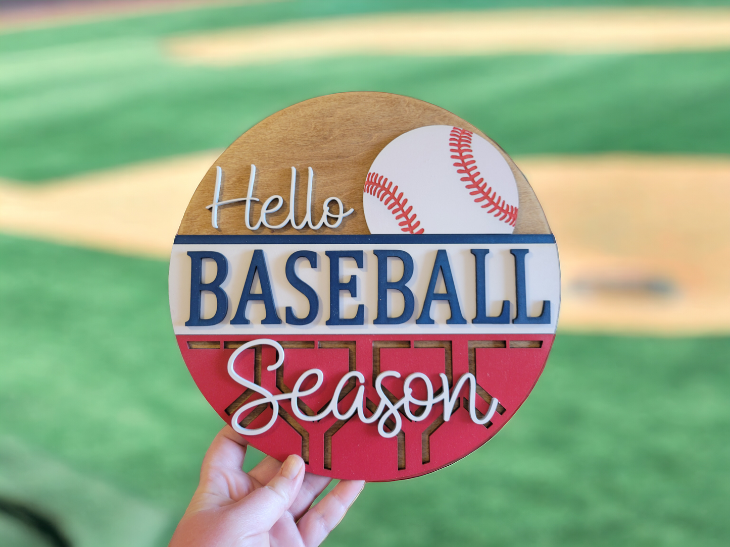 Hello Baseball Season Sign