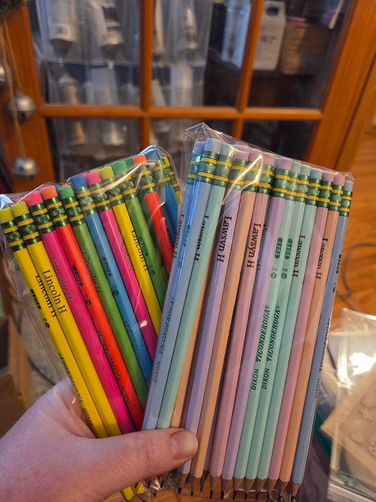 Etched Pencils: Neon or Pastel