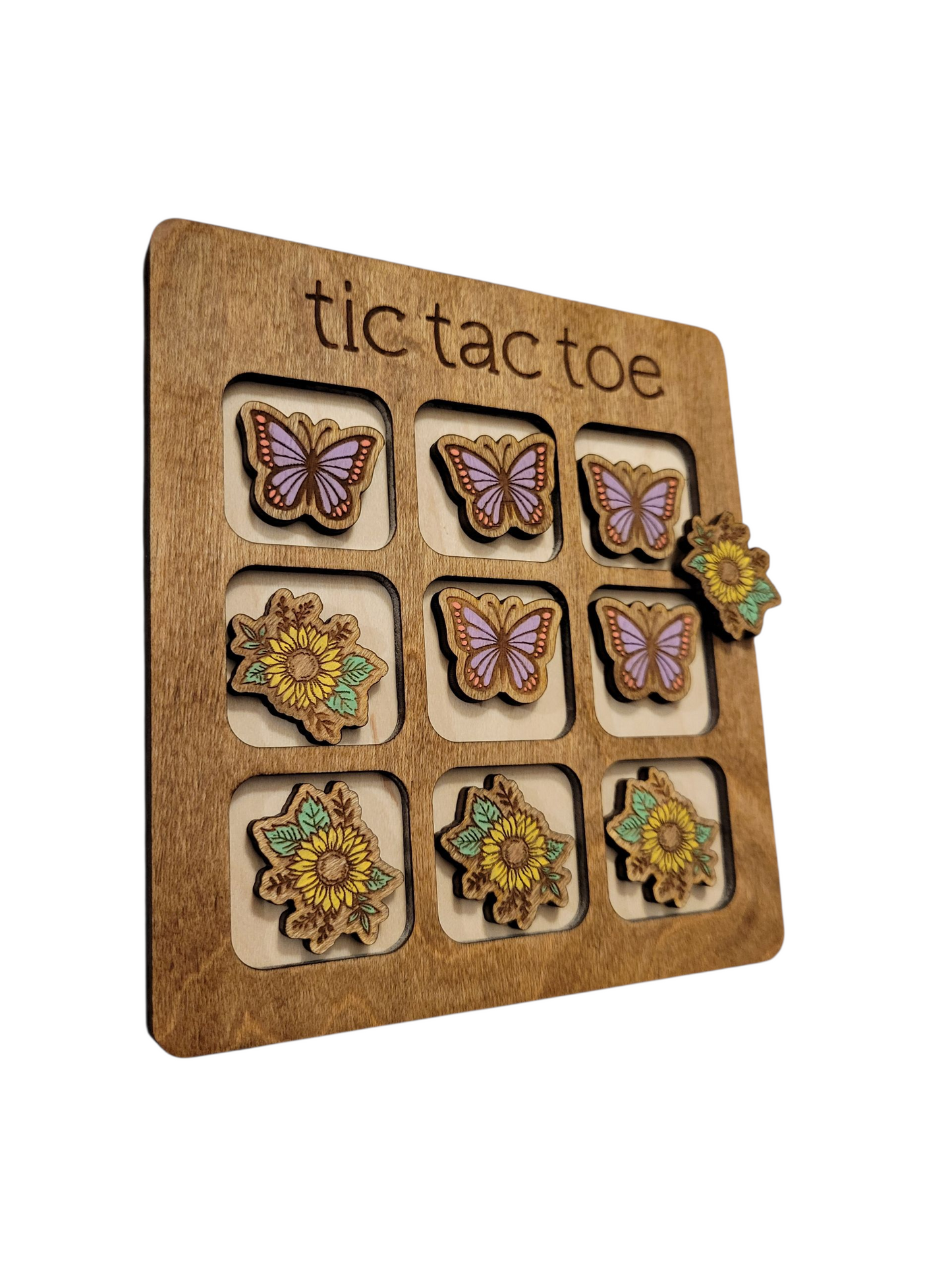 Tic Tac Toe - Sunflowers and Butterflies