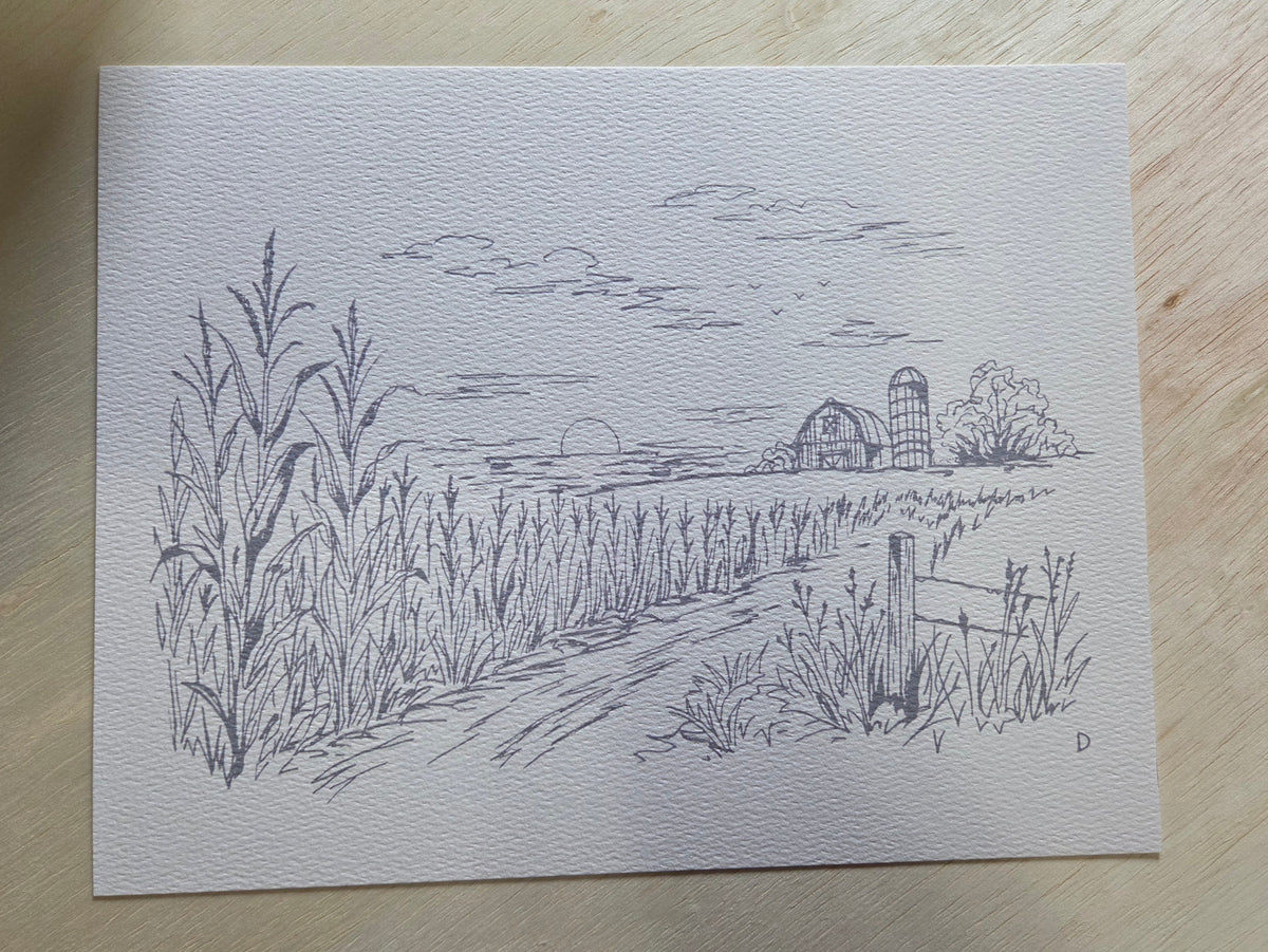 Midwest Watercolor Card Collection