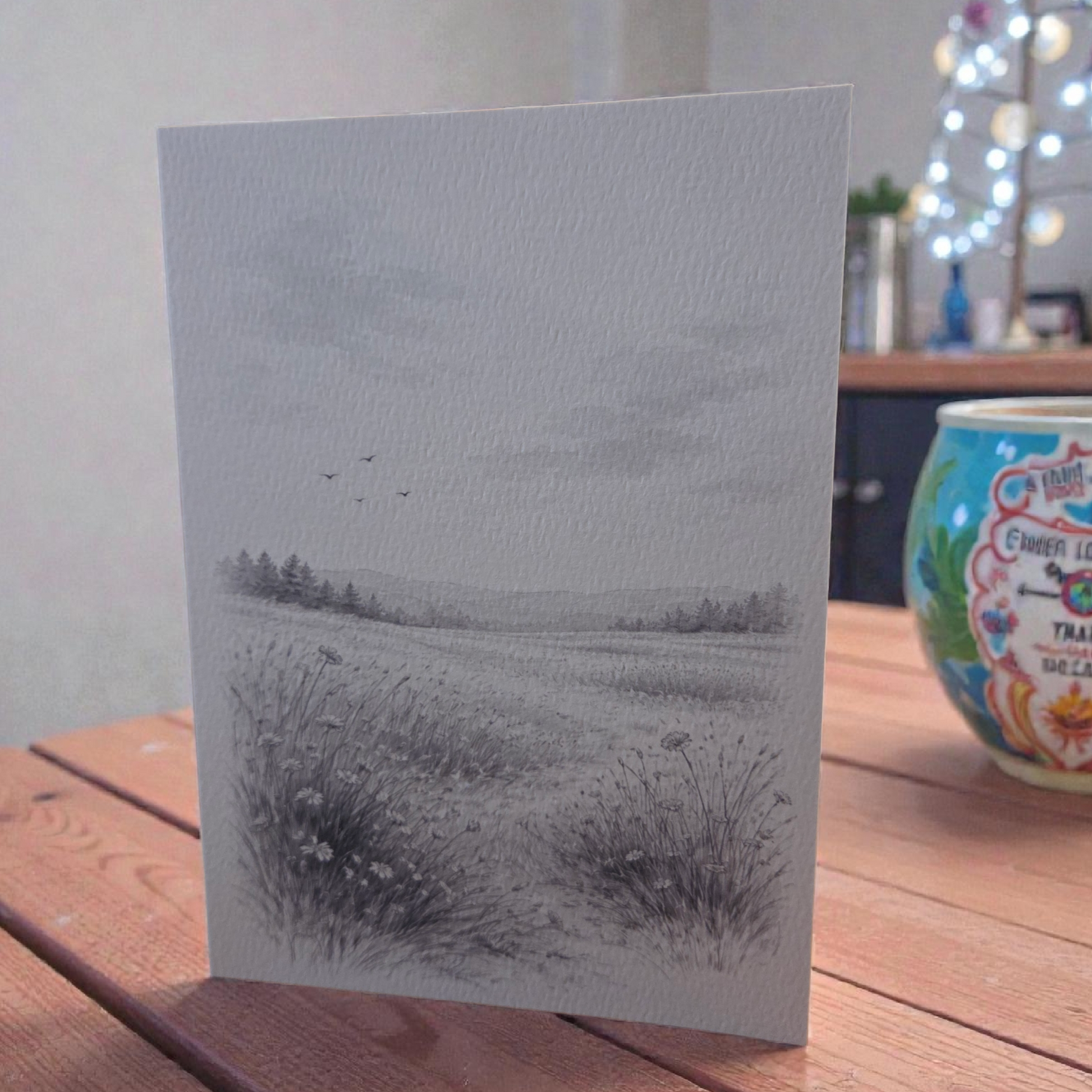 Paint your own landscape greeting card 5x7 blank inside