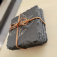 Floral Etched Slate Coaster Set