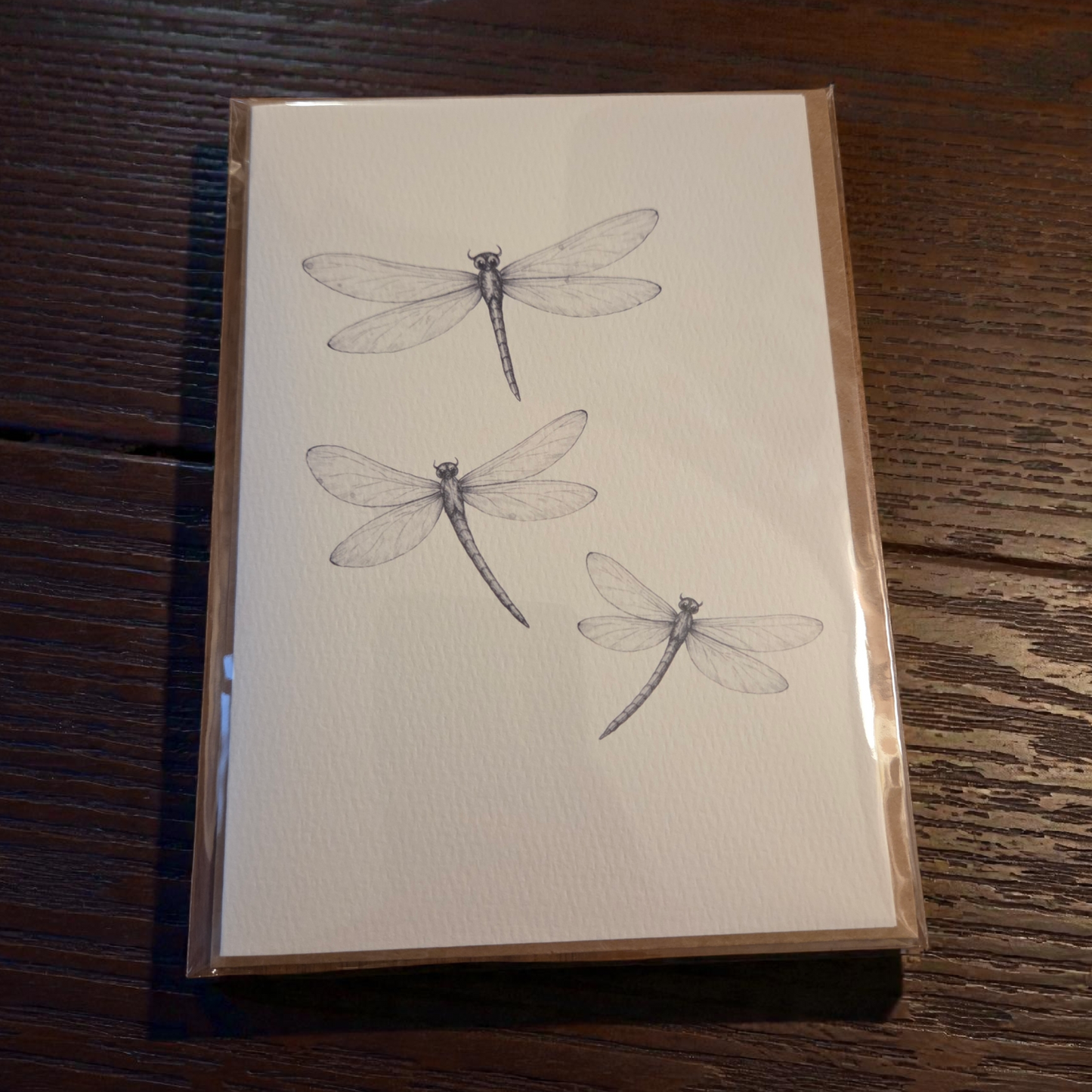 diy watercolor card minimalist dragonfly sketch watercolor paper