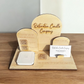 Custom QR Sign with Square Reader and Business Card Spaces