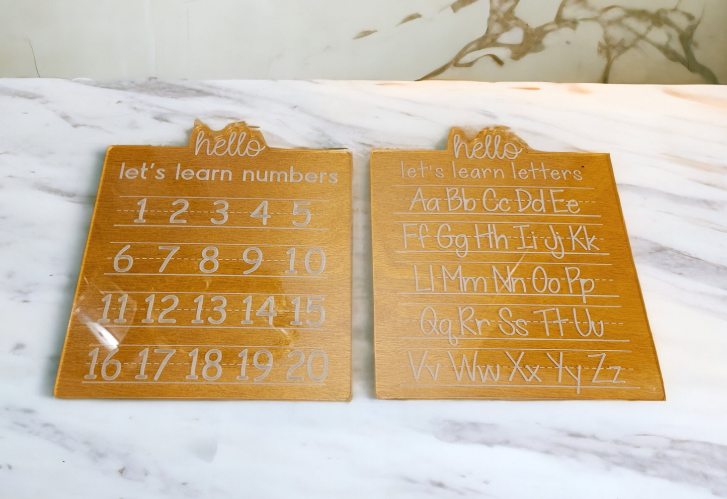 Acrylic Letter and Number Tracing Boards
