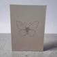 butterfly art greeting card with kraft envelope