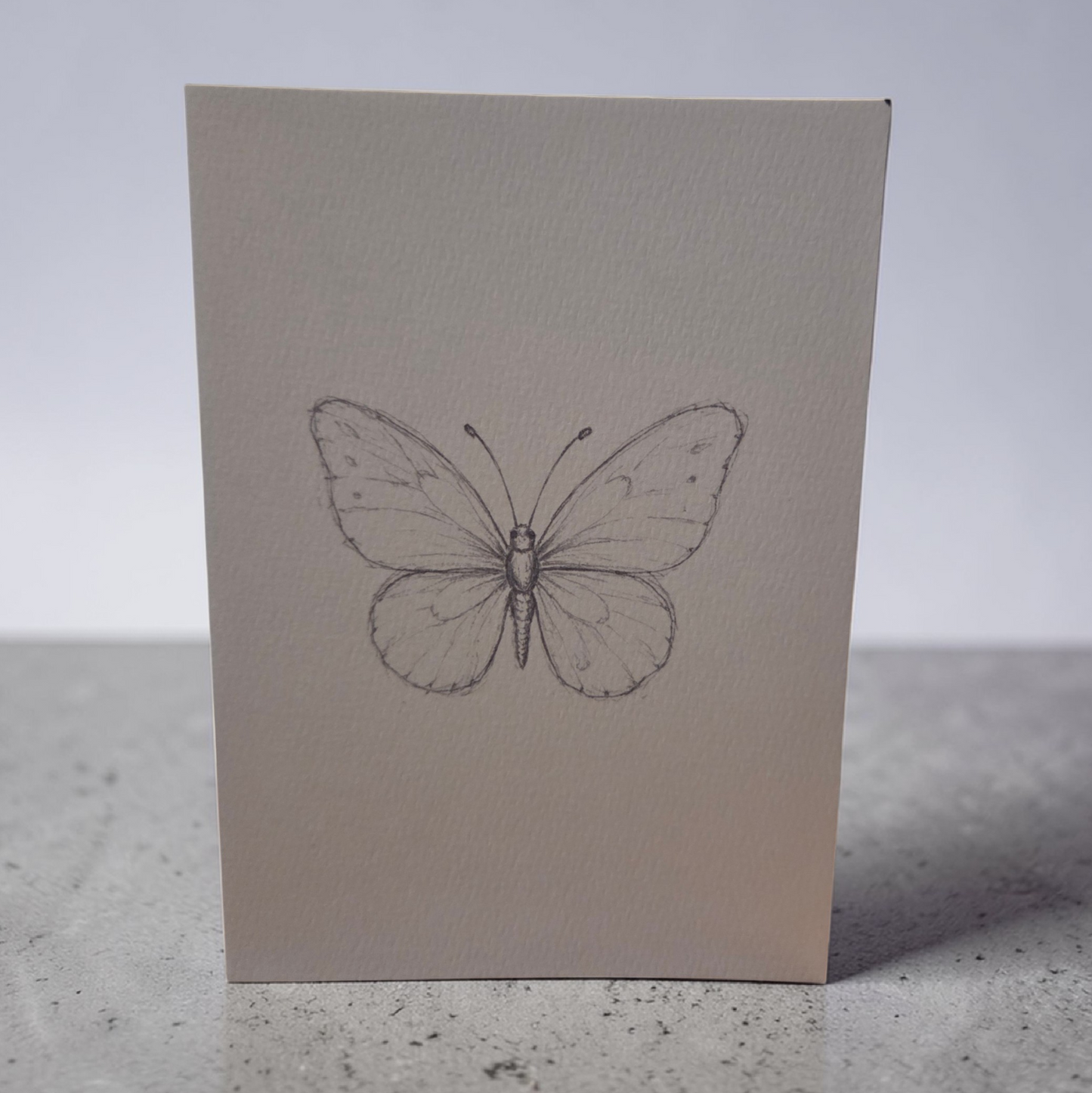 butterfly art greeting card with kraft envelope