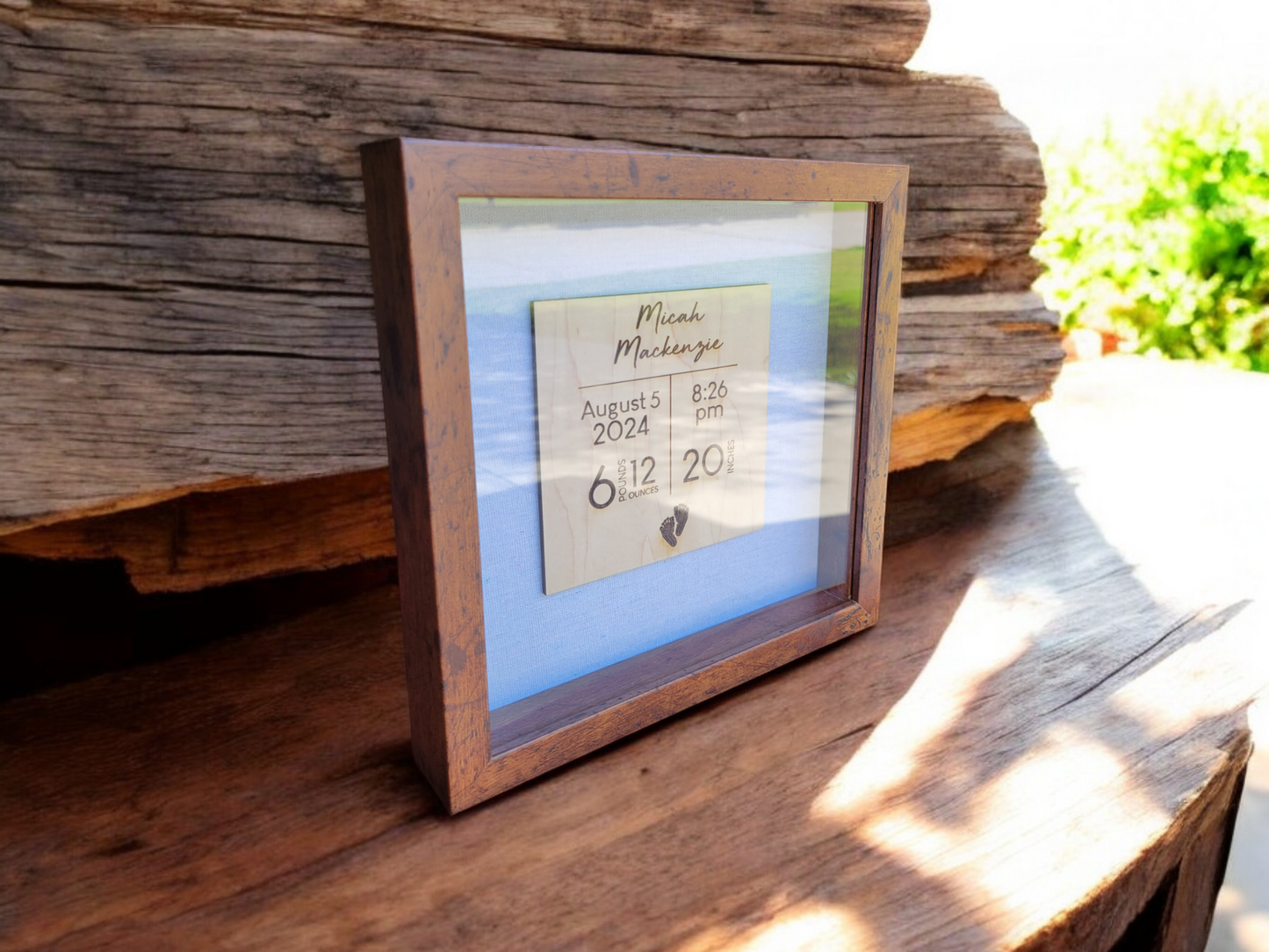 Baby Stat Shadow Box Frame