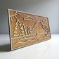Wisconsin North Woods fishing wall art layered wood design
