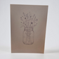 mason jar wildflower blank greeting card