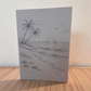 paint your own watercolor greeting card beach sunset palm trees 5x7