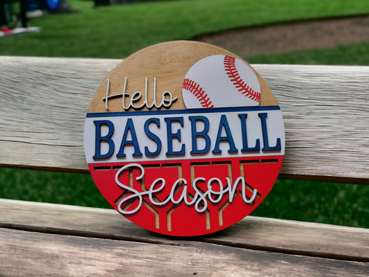 Hello Baseball Season Sign