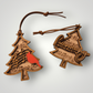 Harmony and cardinal wood ornament set by Ellie Joe Design Co.
